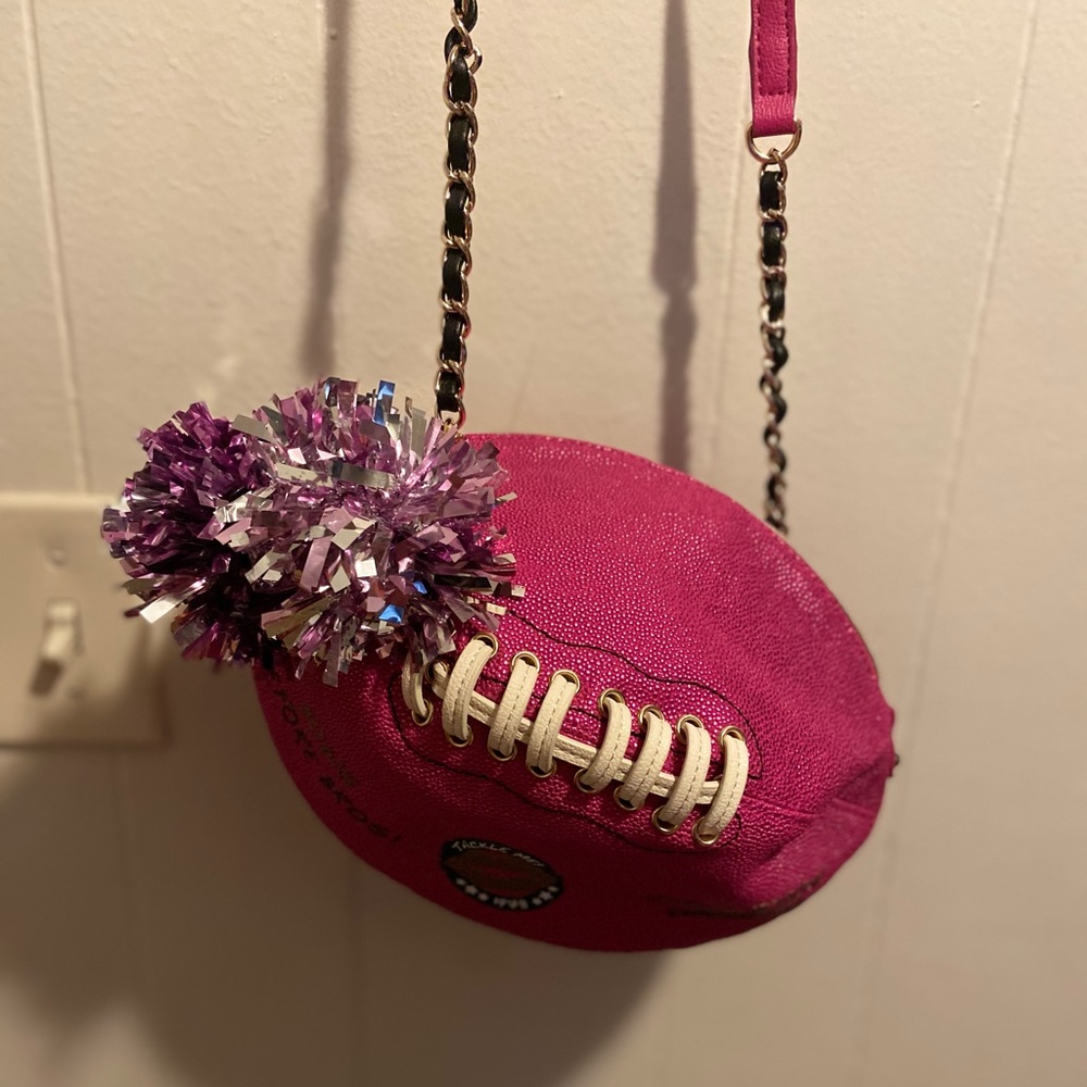 Betsey Johnson football crossbody purse